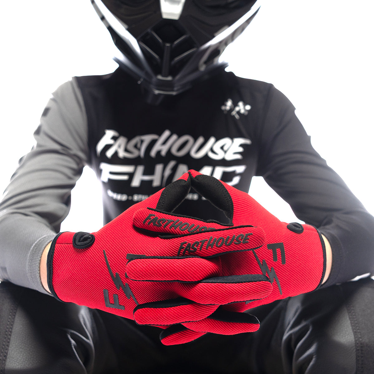 Youth Carbon Eternal Glove, Red - YXL