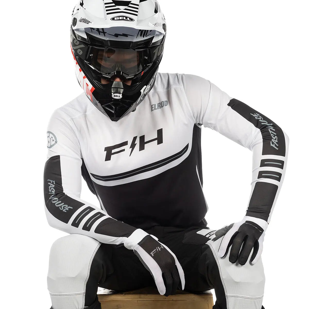 Elrod React Jersey, White/Black