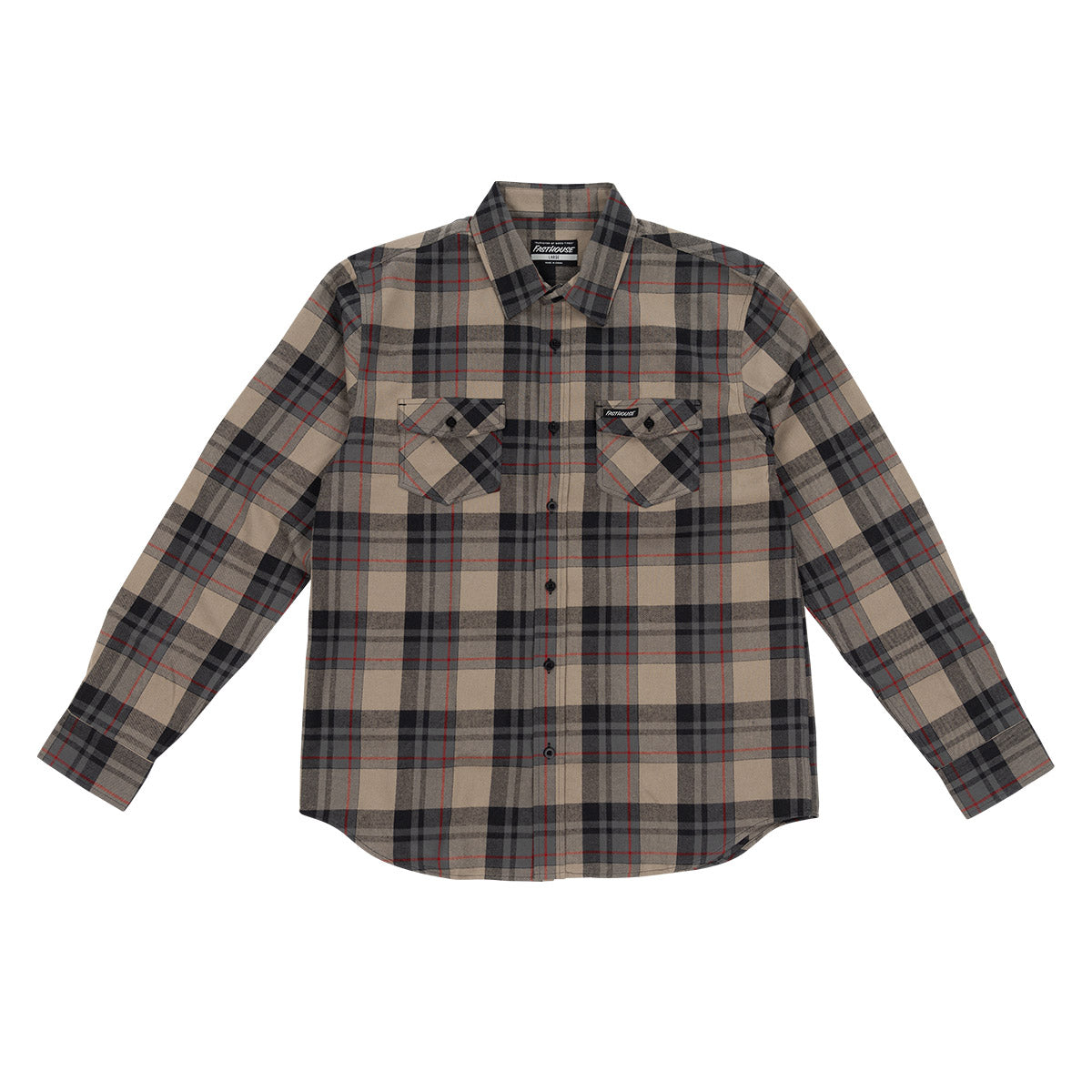 Saturday Night Special Flannel - Greige/Black