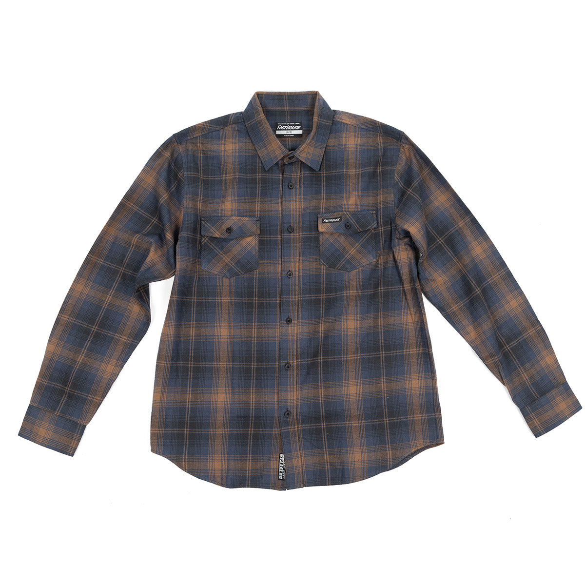 Saturday Night Special Flannel - Navy/Brown