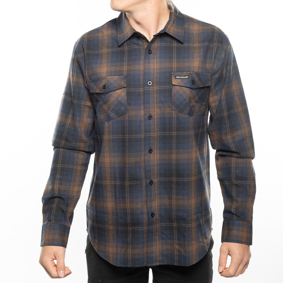 Saturday Night Special Flannel - Navy/Brown