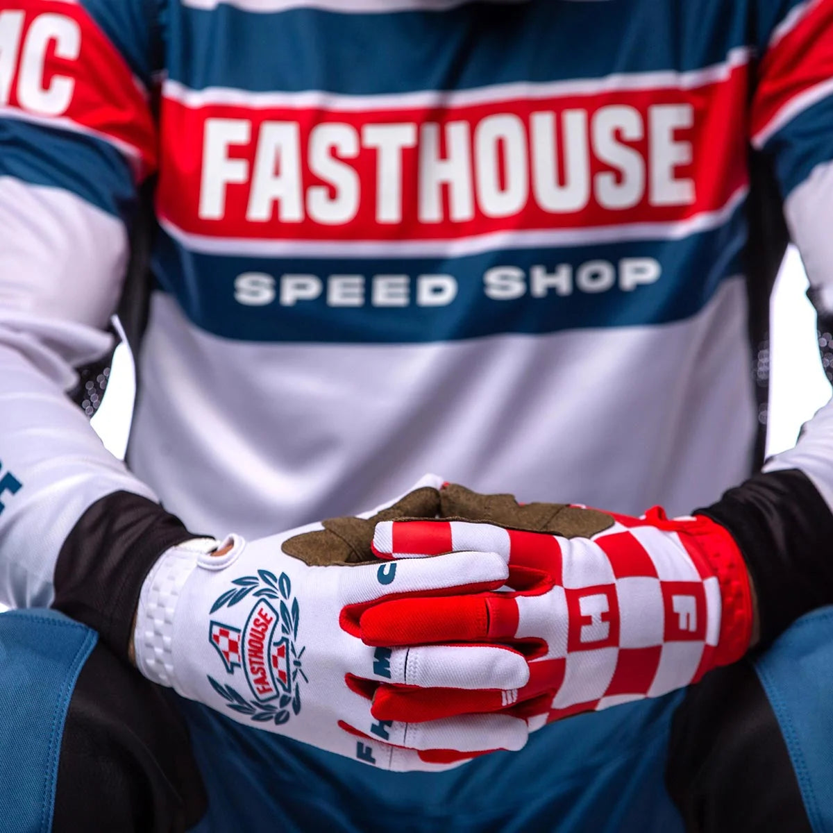Speed Style Hero Glove, White/Red