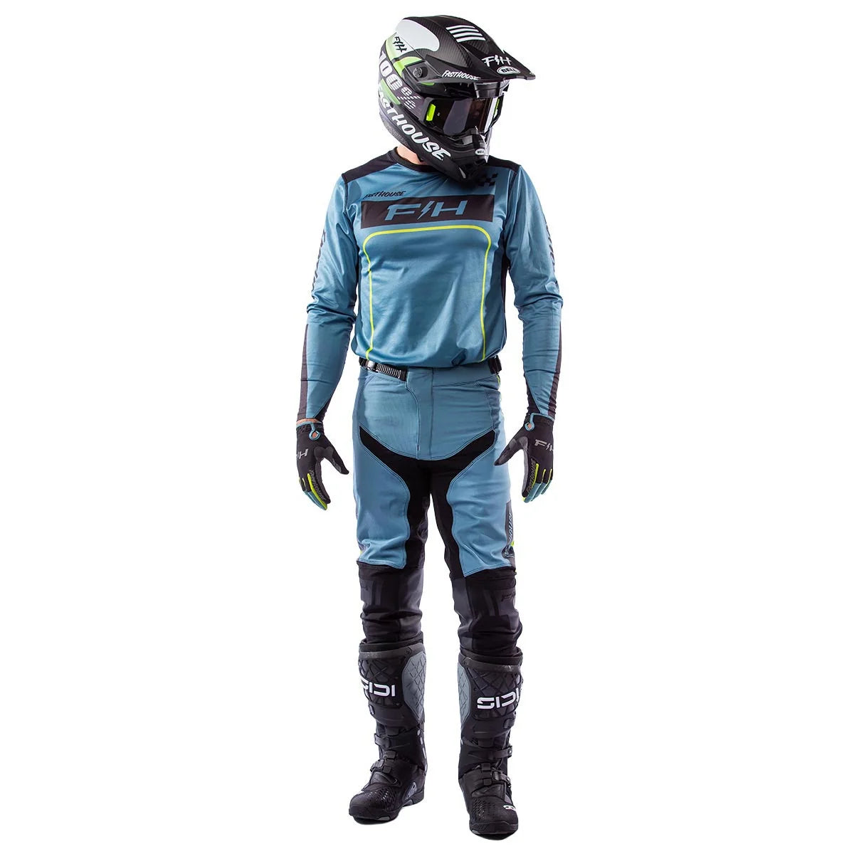 Grindhouse Pro Apex LS Jersey, Slate/Flo Green