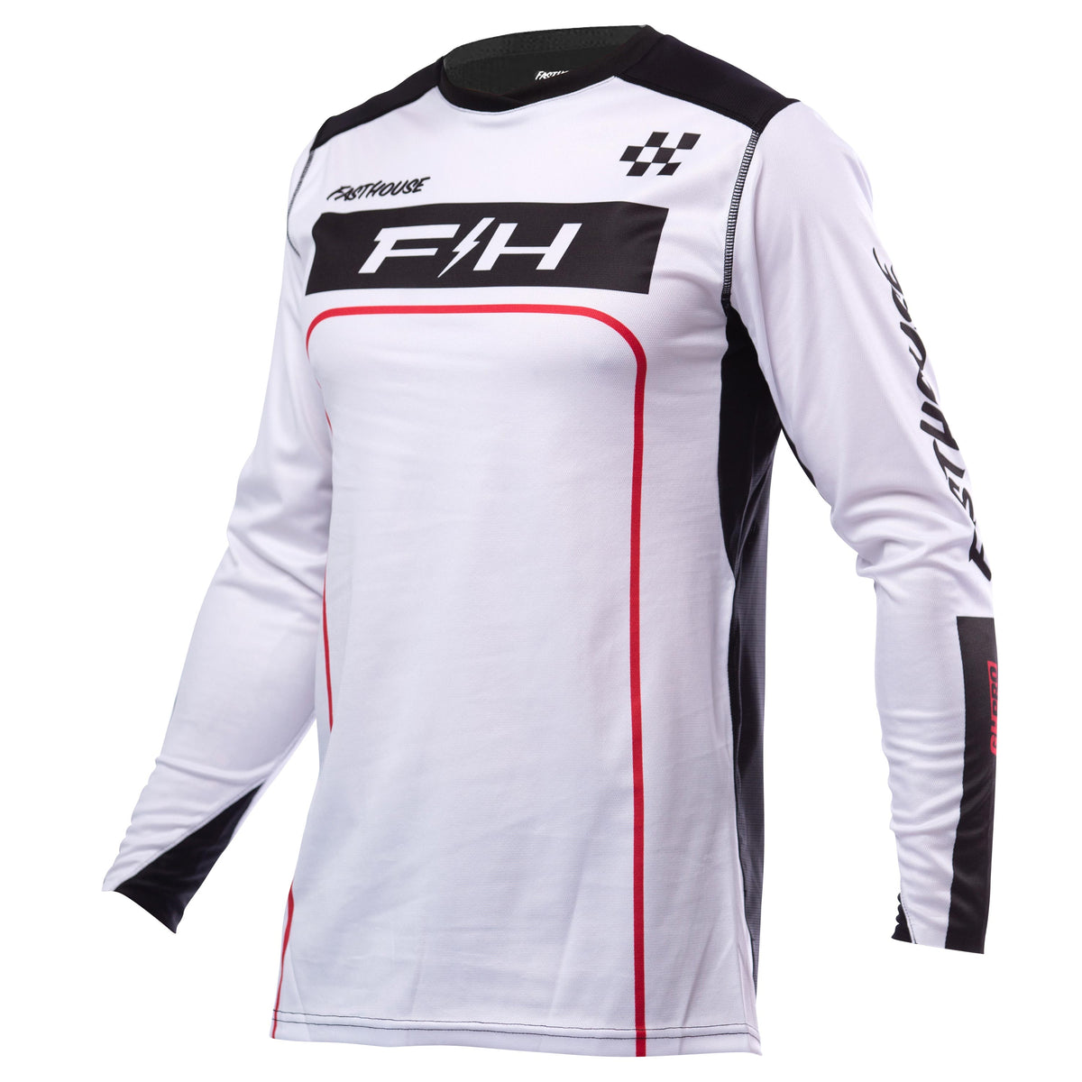 Grindhouse Pro Apex LS Jersey, White/Red