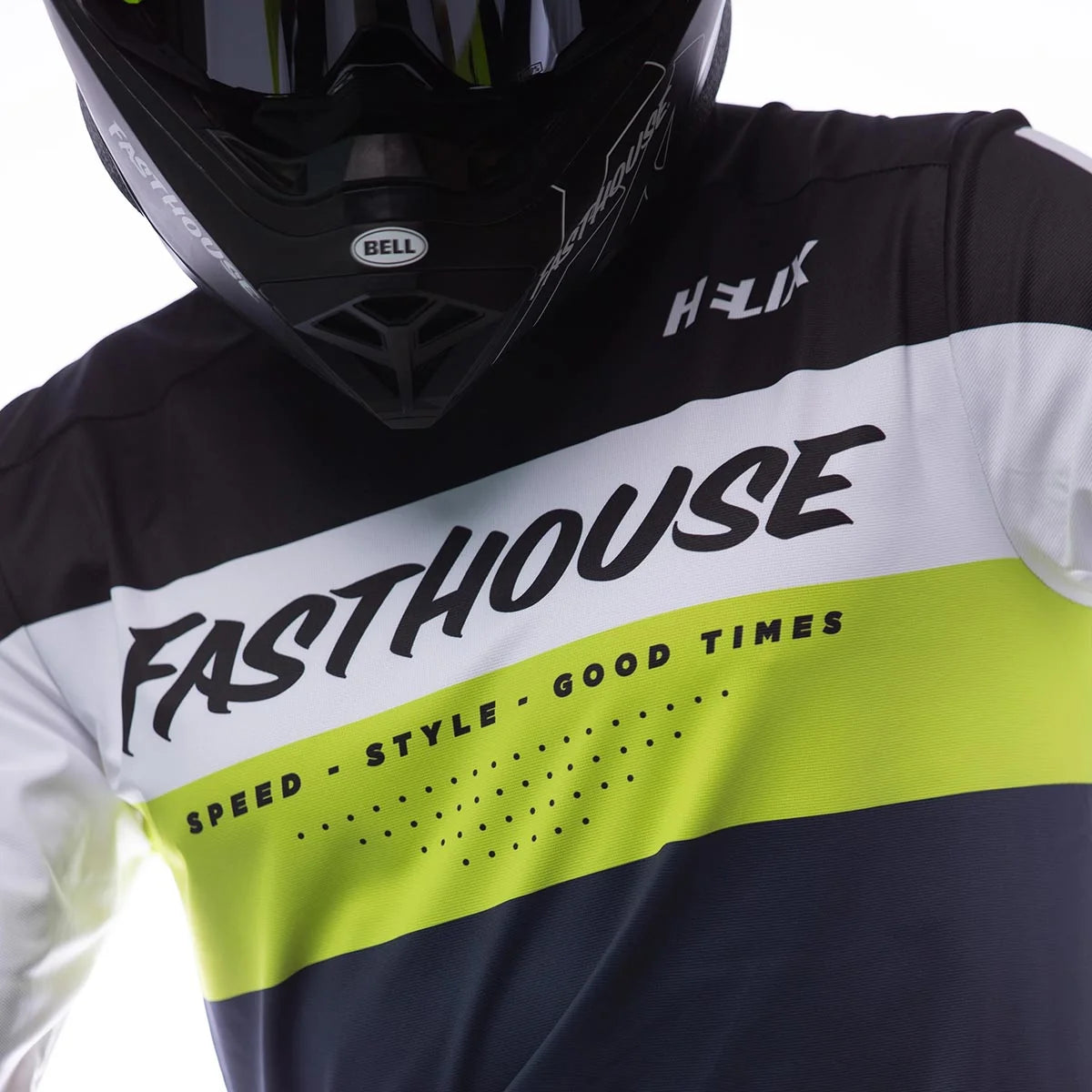 Helix Daytona LS Jersey, Black/Flo Green