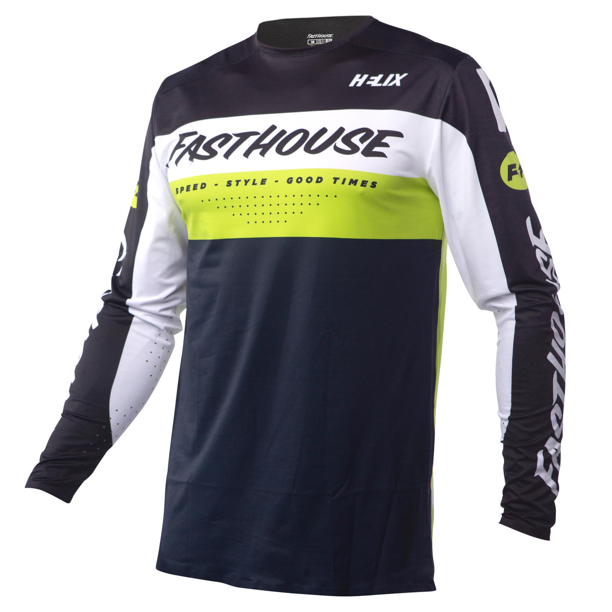 Helix Daytona LS Jersey, Black/Flo Green