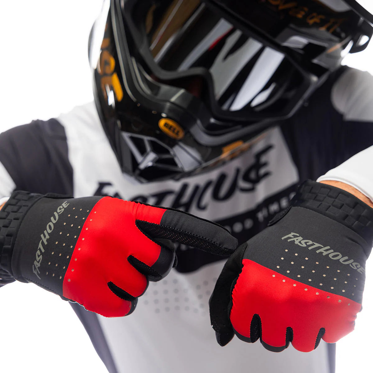 Helix Monaco Glove - Red/Black