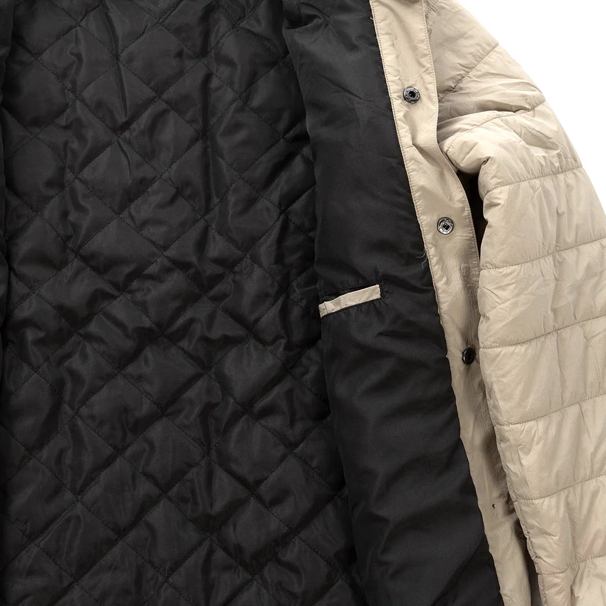 Logan Puffer Jacket Greige/Black