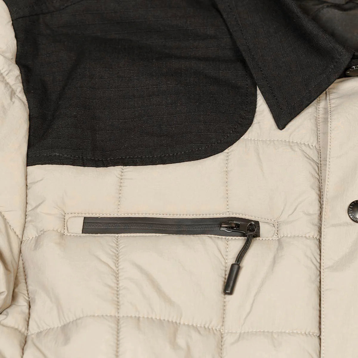 Logan Puffer Jacket Greige/Black