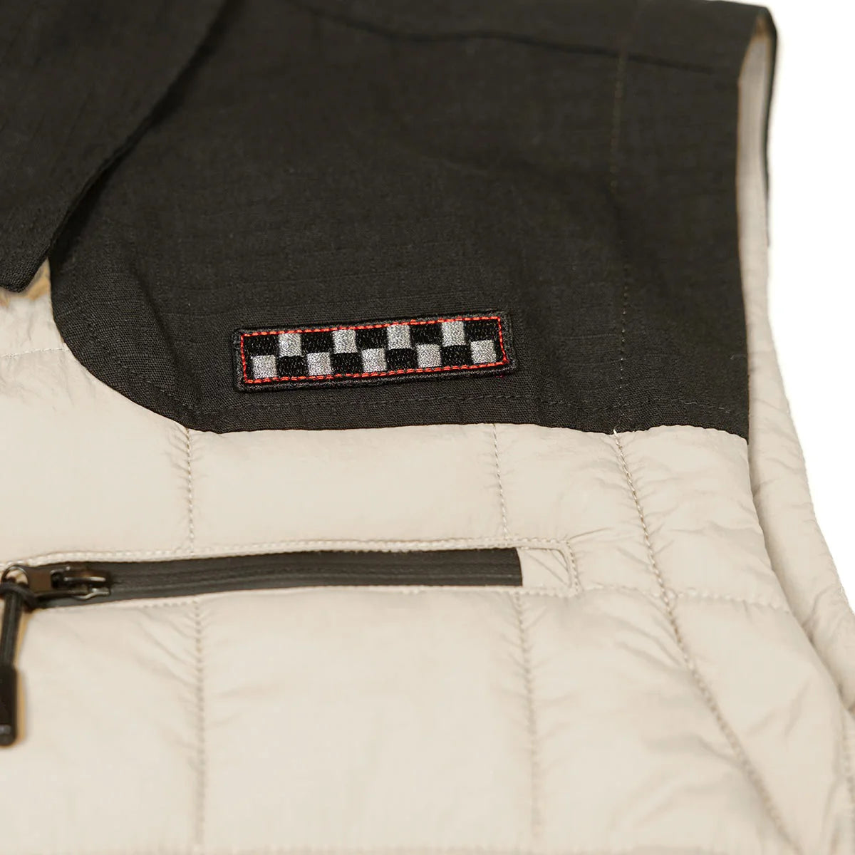 Logan Puffer Vest Greige/Black