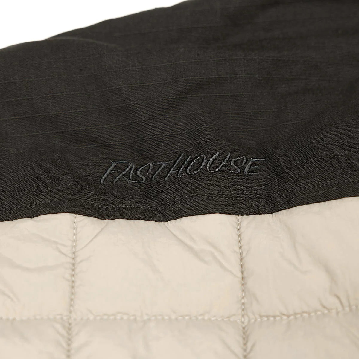 Logan Puffer Vest Greige/Black