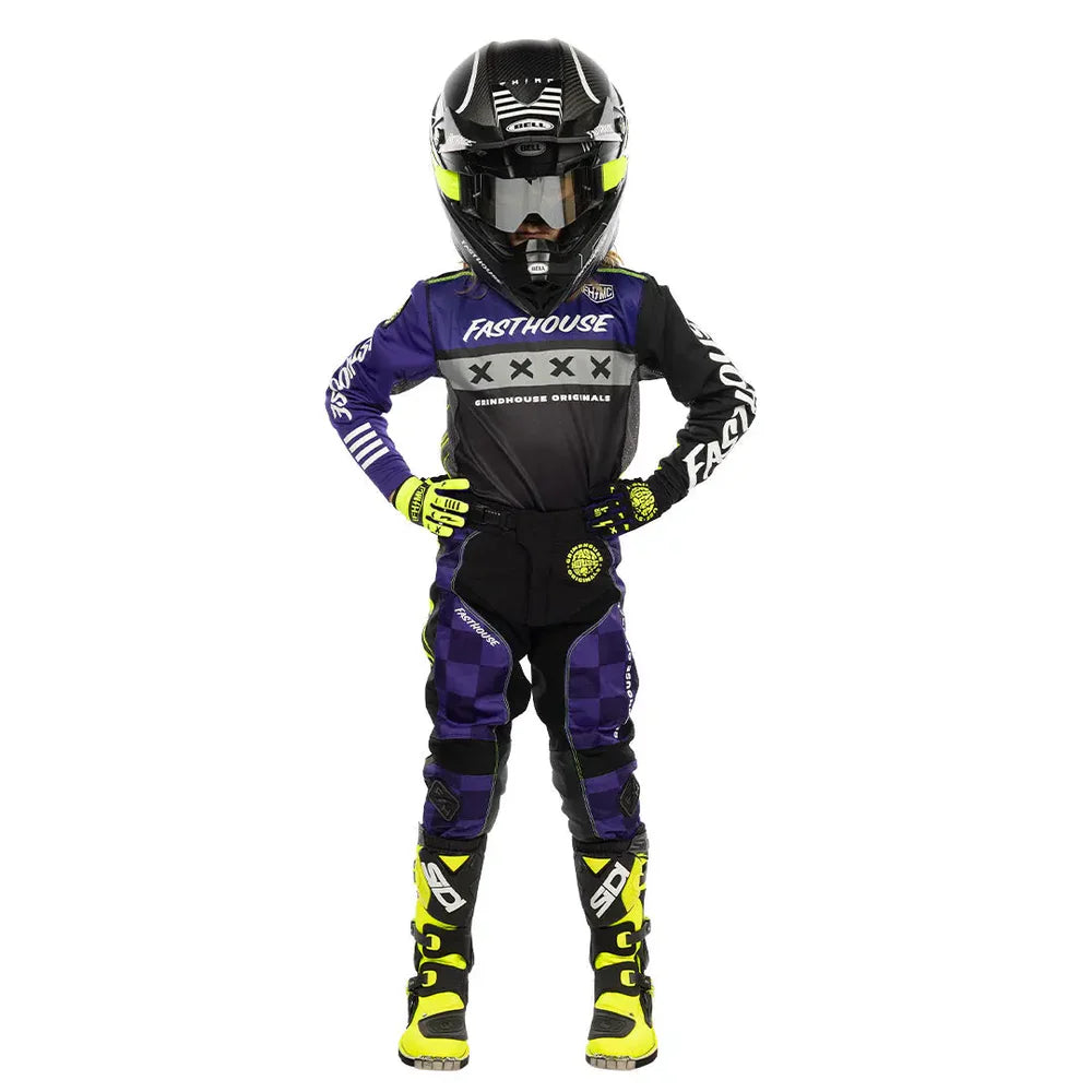 Youth Grindhouse Grimm Jersey, FH Purple/Black