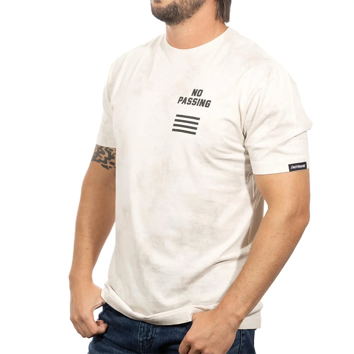 No Pass SS Tee, Cloud Crystal Wash