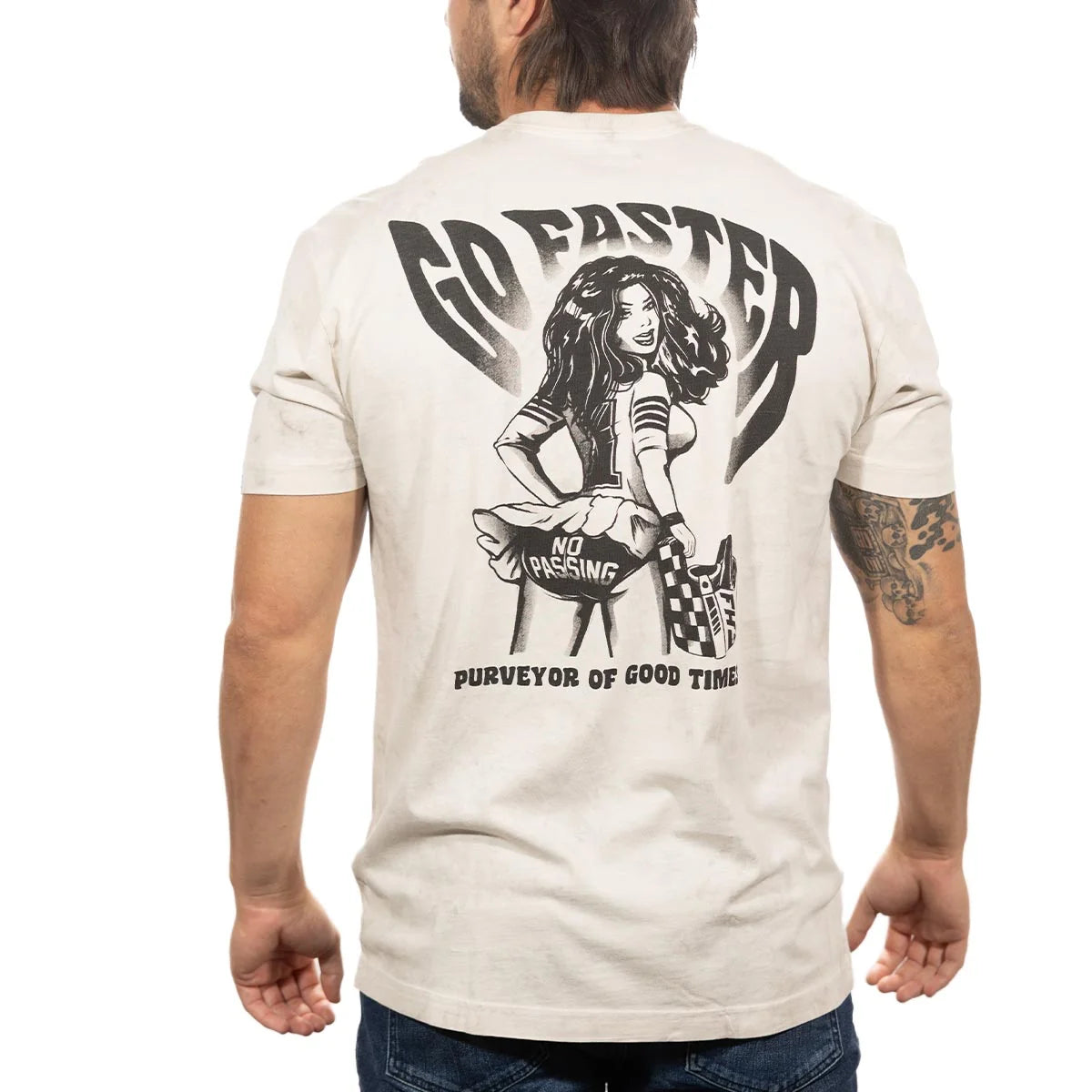 No Pass SS Tee, Cloud Crystal Wash