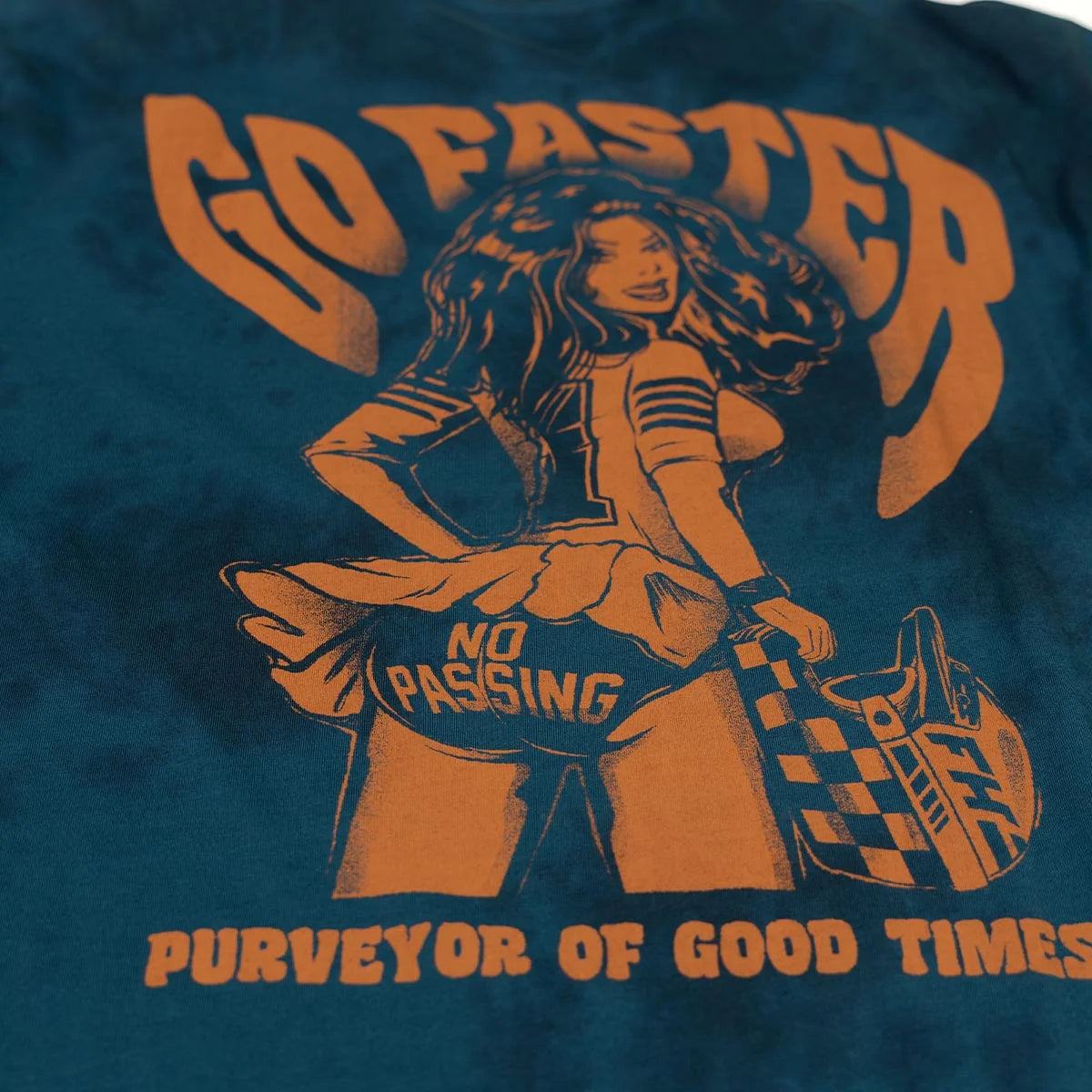 No Pass SS Tee, Indigo Crystal Wash