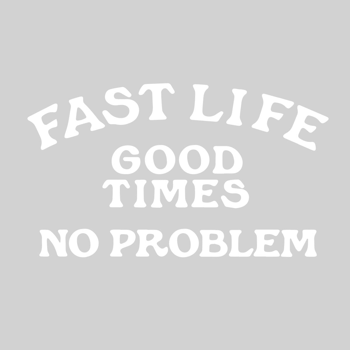 No Problem Die Cut Sticker - White