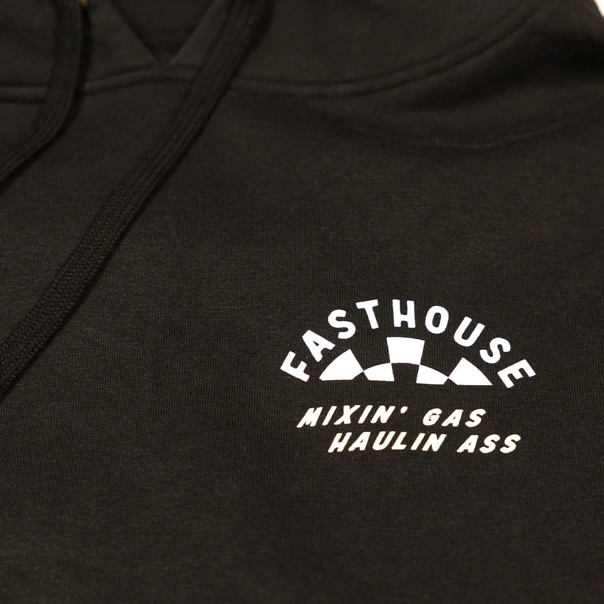Oil Burner Hooded Pullover, Black
