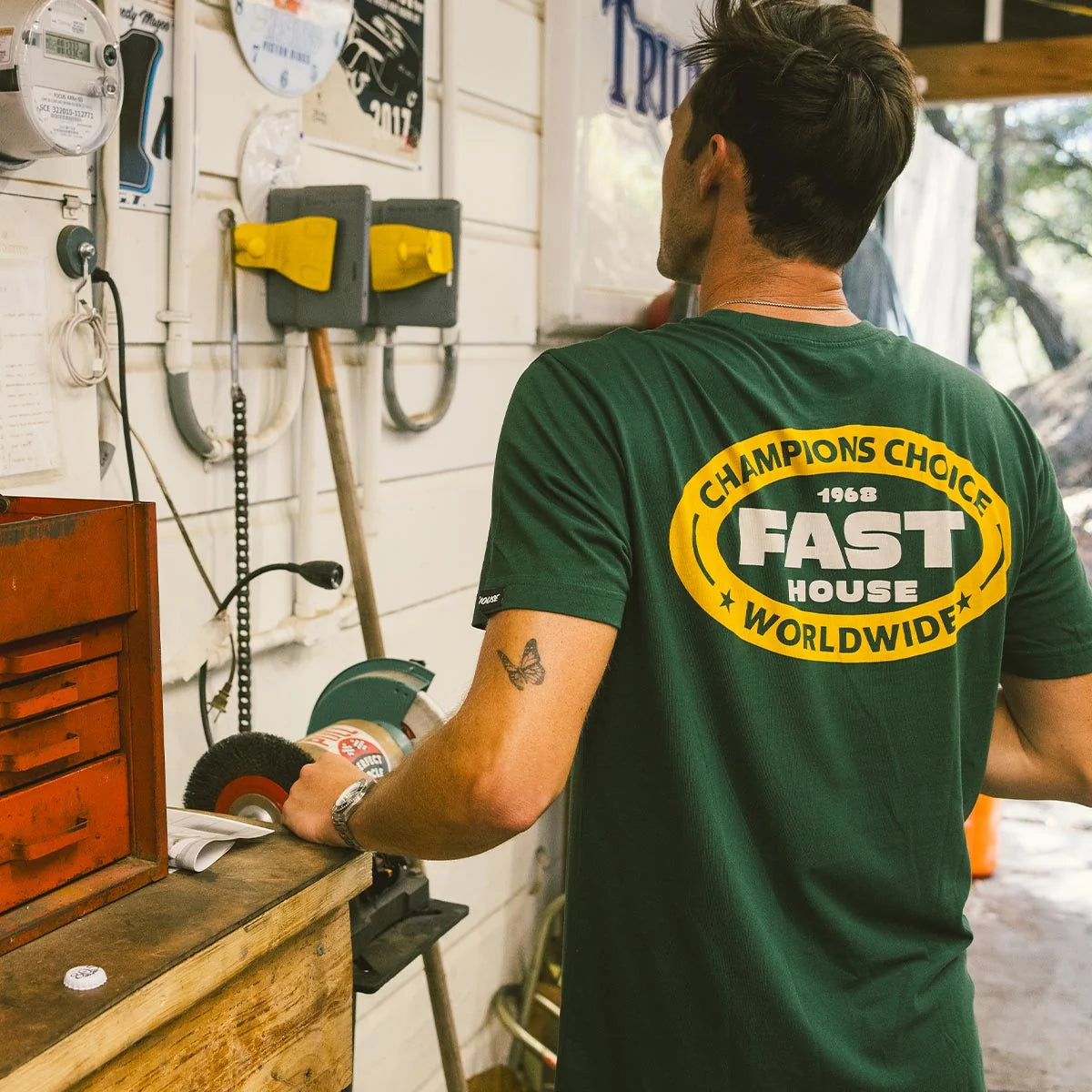 Petrol SS Tee Forest Green