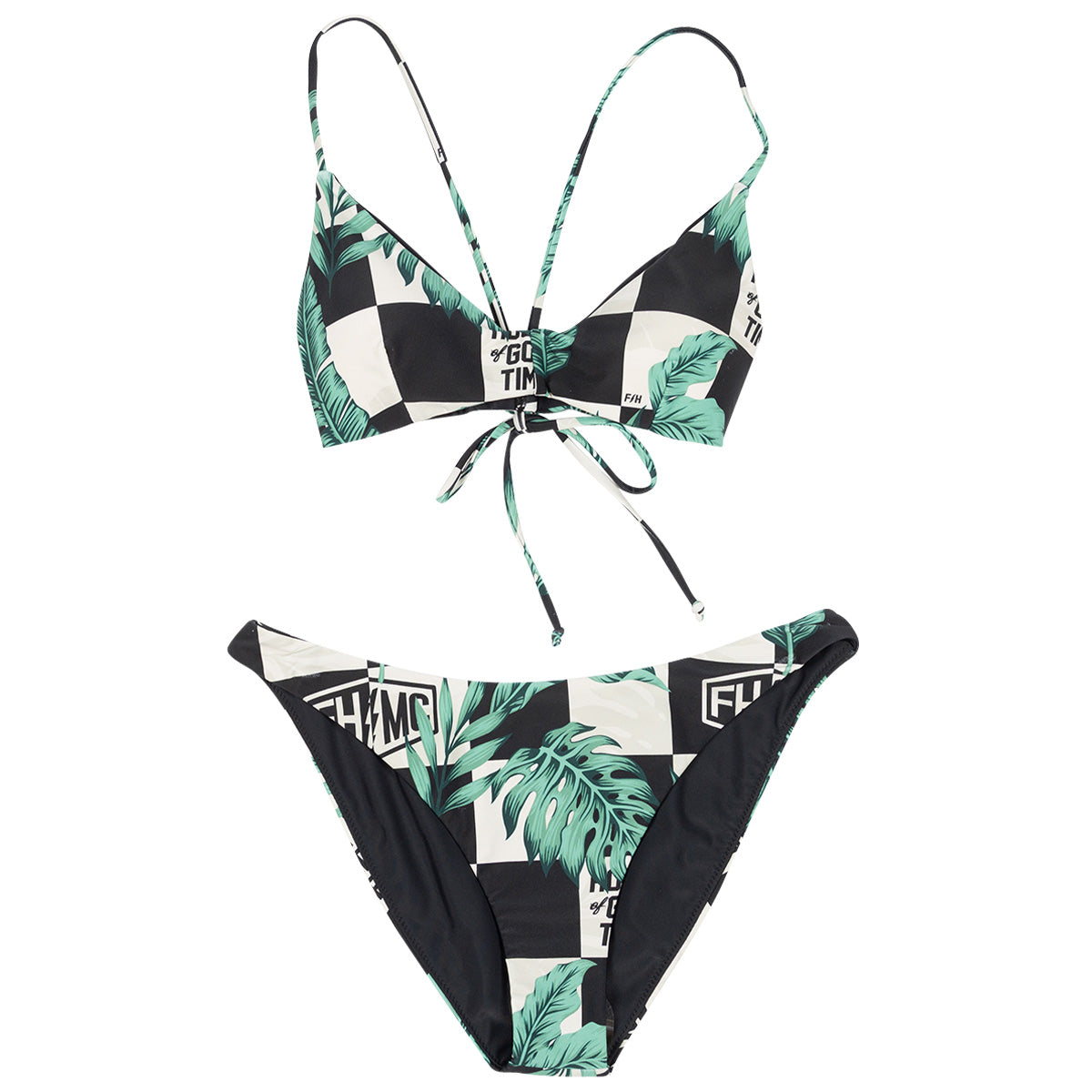 Poolside Bikini Top - Black/Off White