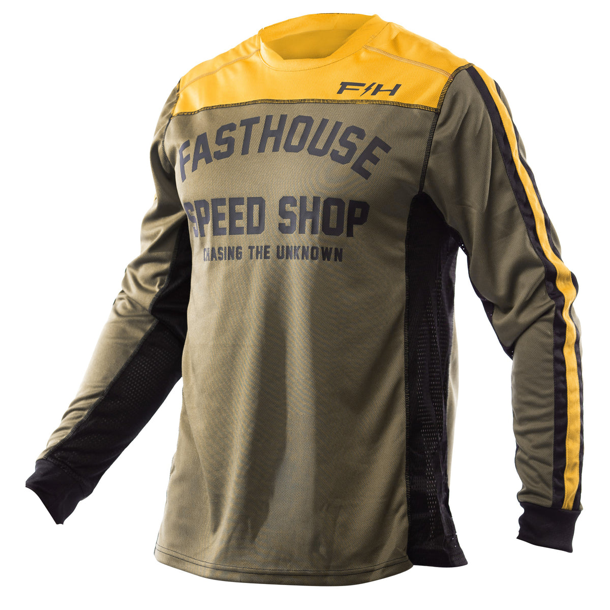 Sanguaro Petrol LS Jersey, Olive/Vintage Gold