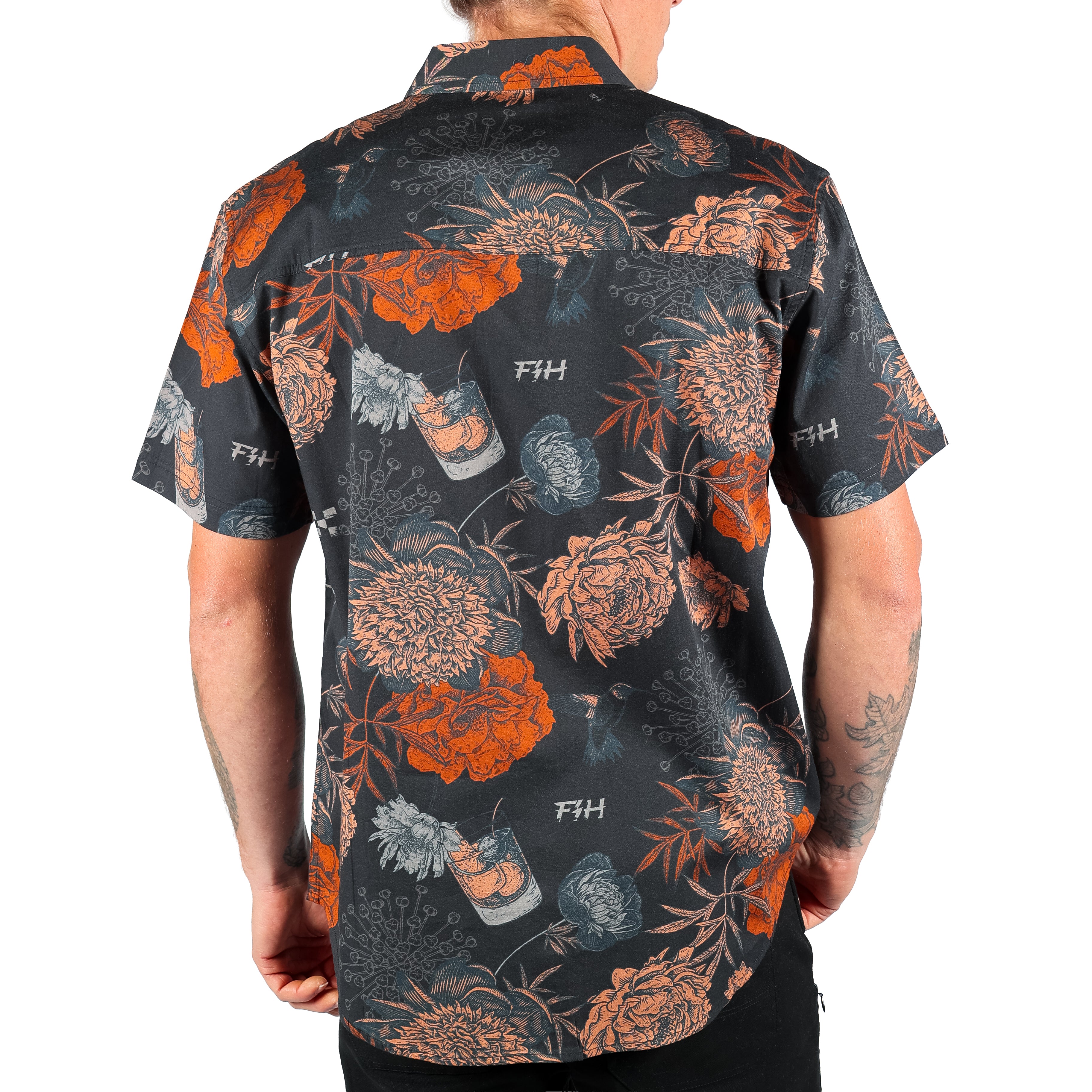 Scene Button Up Shirt - Vintage Black