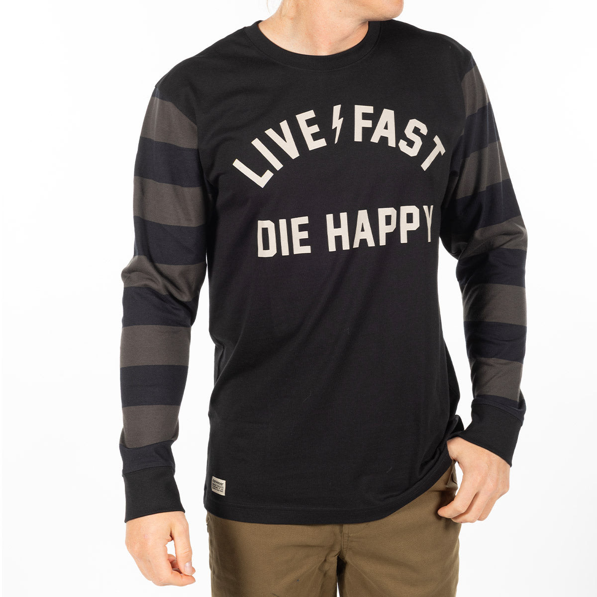 Sherwin Yarn Dye Long Sleeve Tee - Black