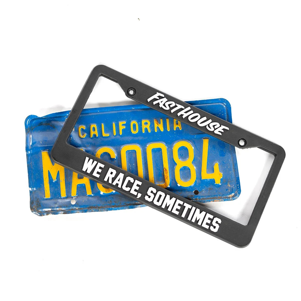 We Race License Plate Frame Black