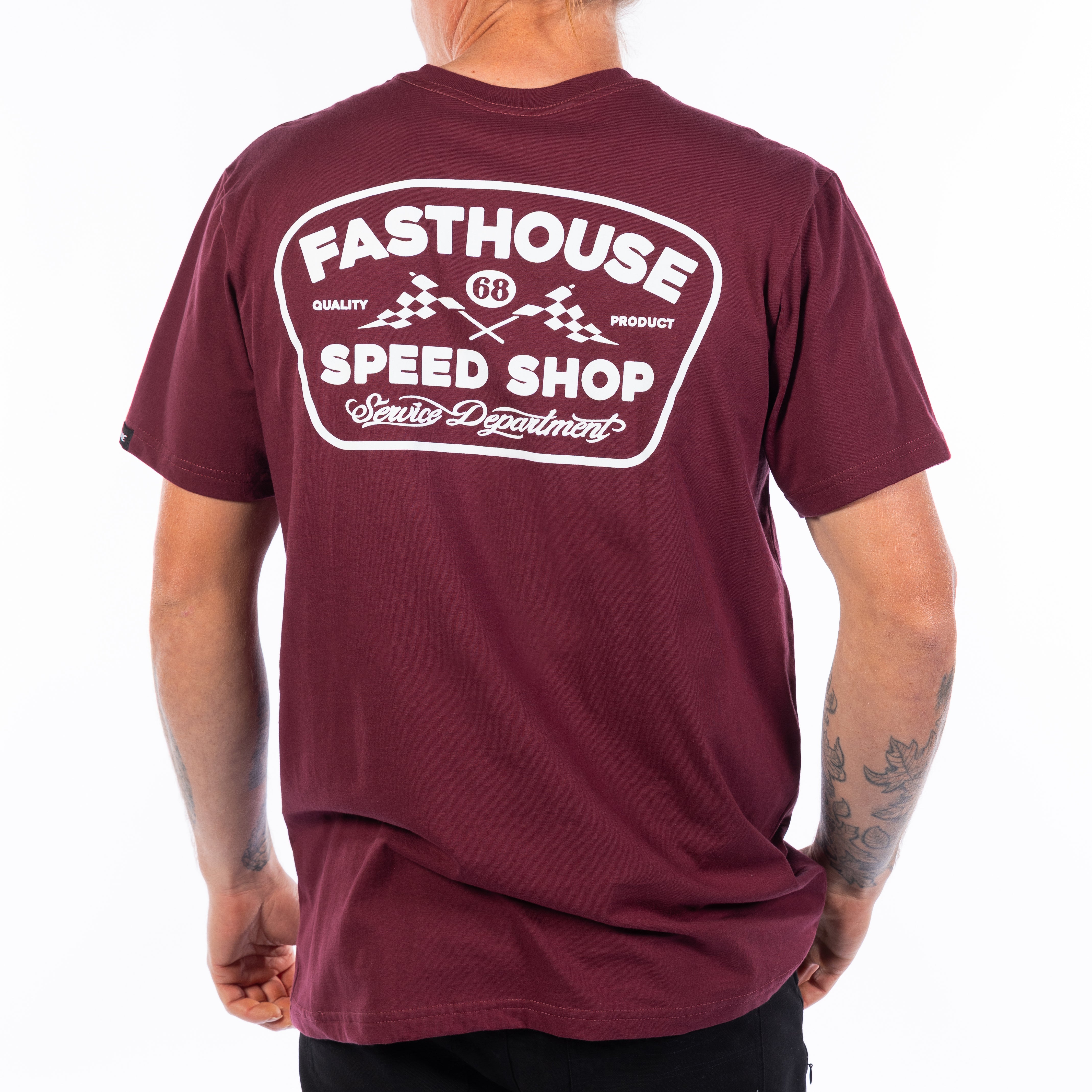 Wedged Tee - Maroon