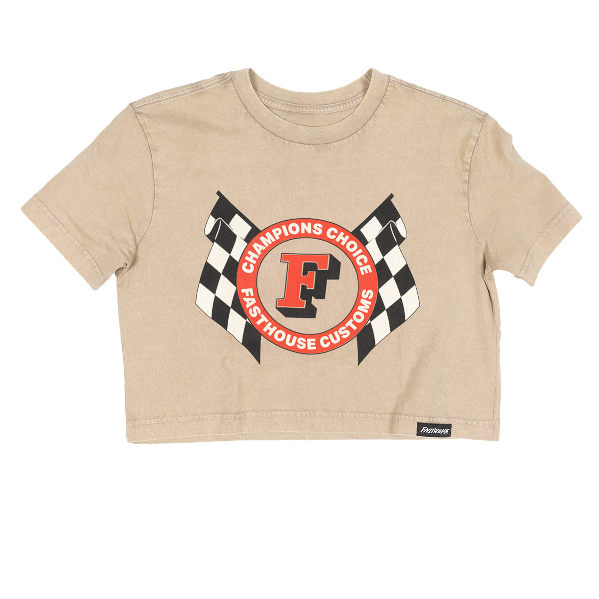 Women's Champions Choice Crop Tee - Stone Wash