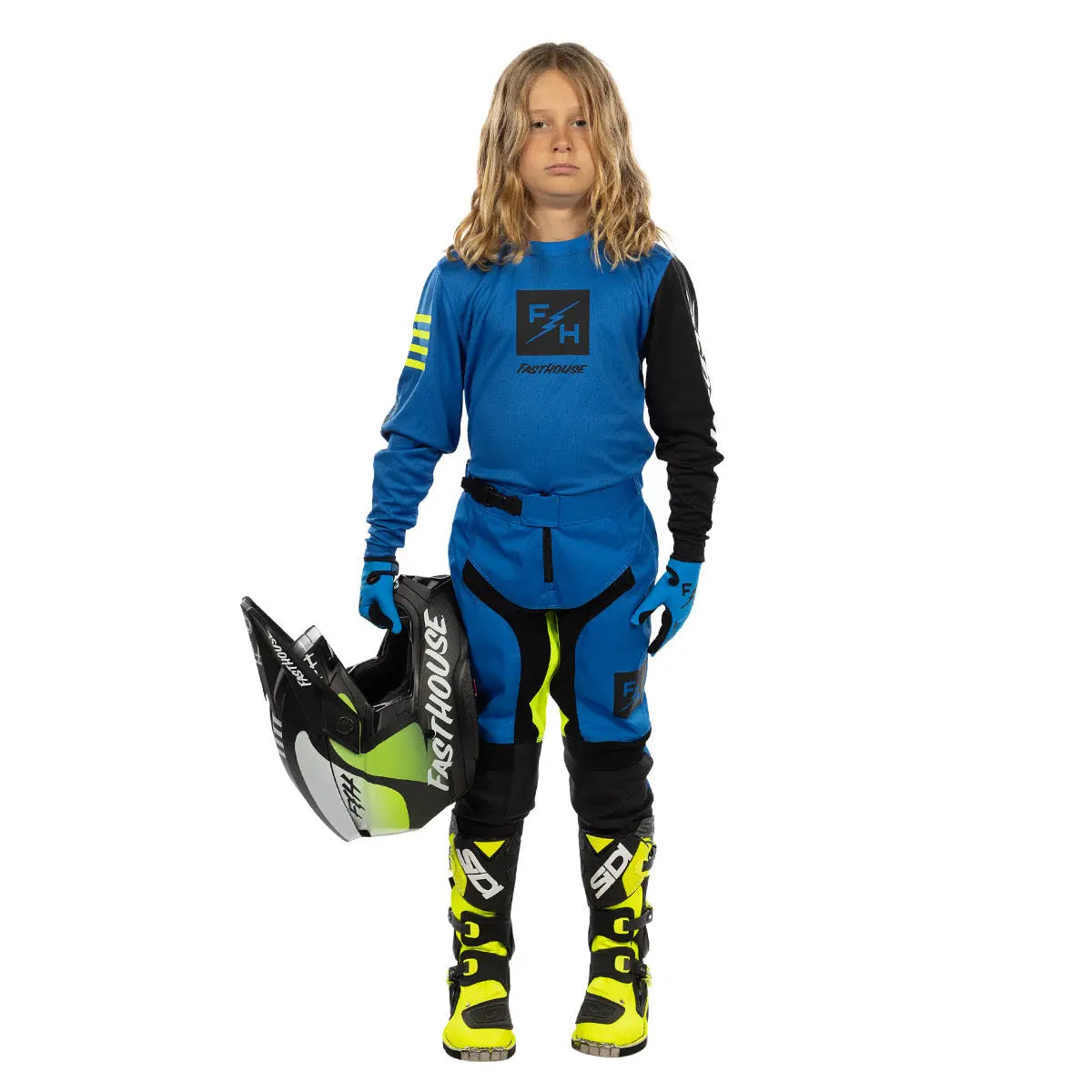Youth Carbon Echo Pant, Electric Blue/High Viz