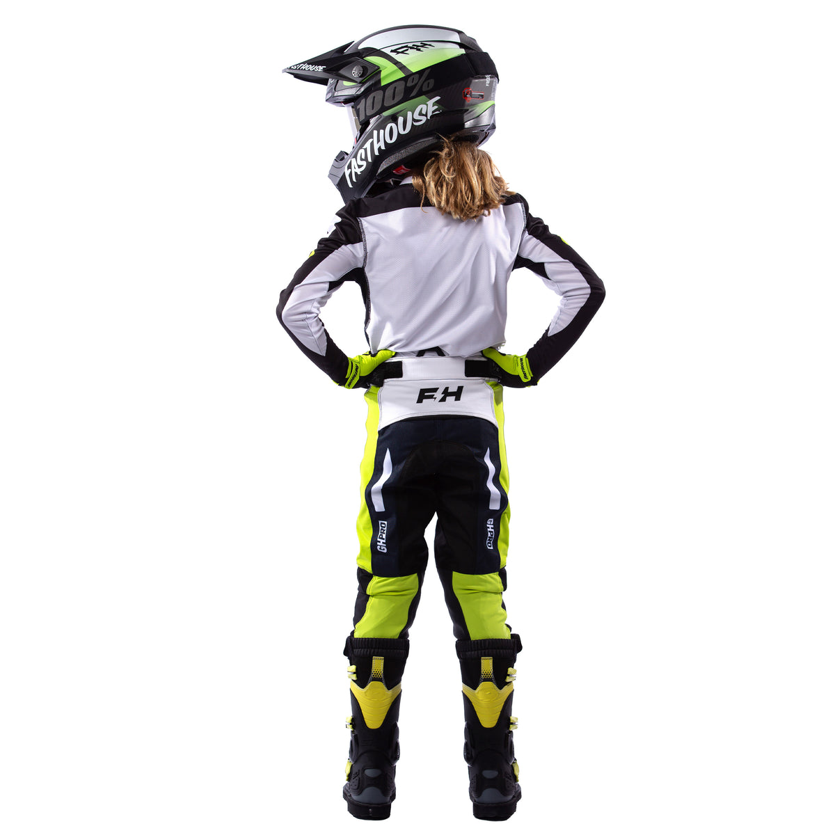 Youth Grindhouse Pro Daytona Pant, Black/Flo Green