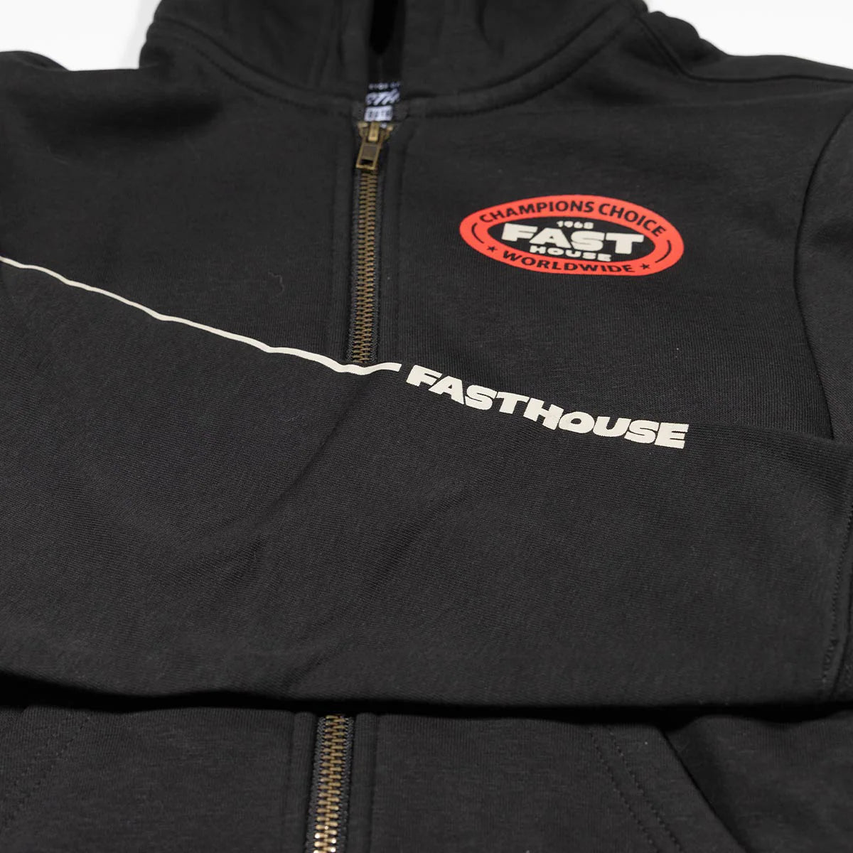 Youth Petrol Hooded Zip-Up, Black