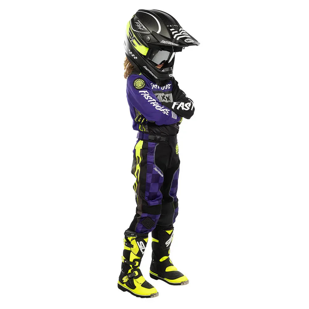 Youth Grindhouse Grimm Jersey, FH Purple/Black