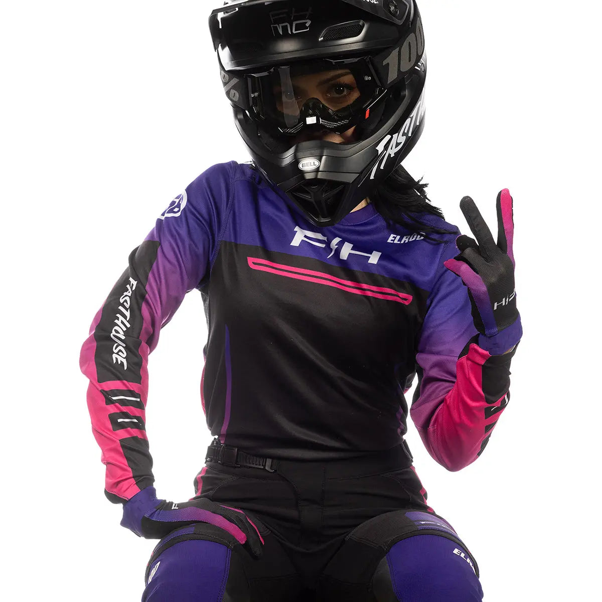 Women's Elrod React  Jersey, Electric Fuchsia/FH Purple