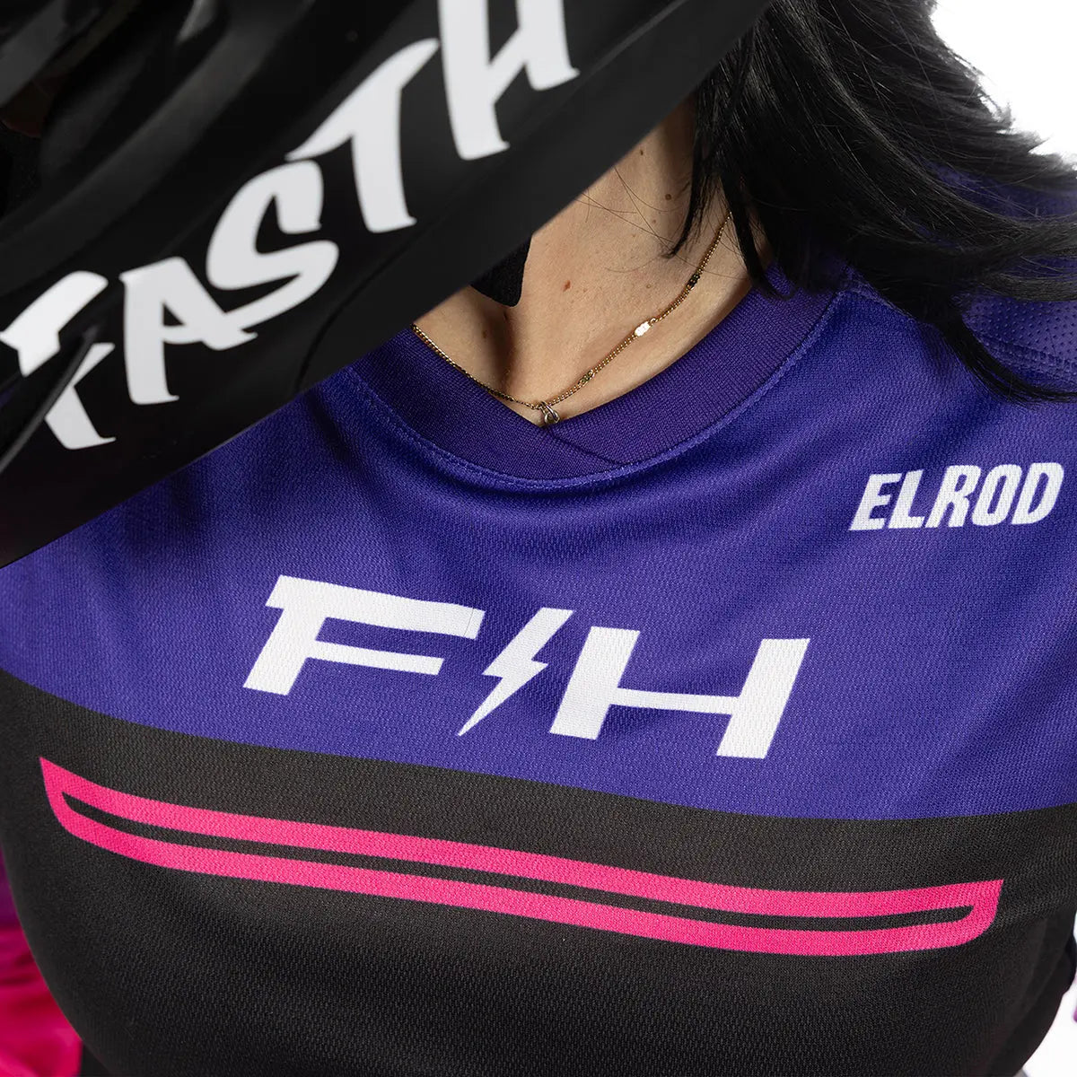 Women's Elrod React  Jersey, Electric Fuchsia/FH Purple