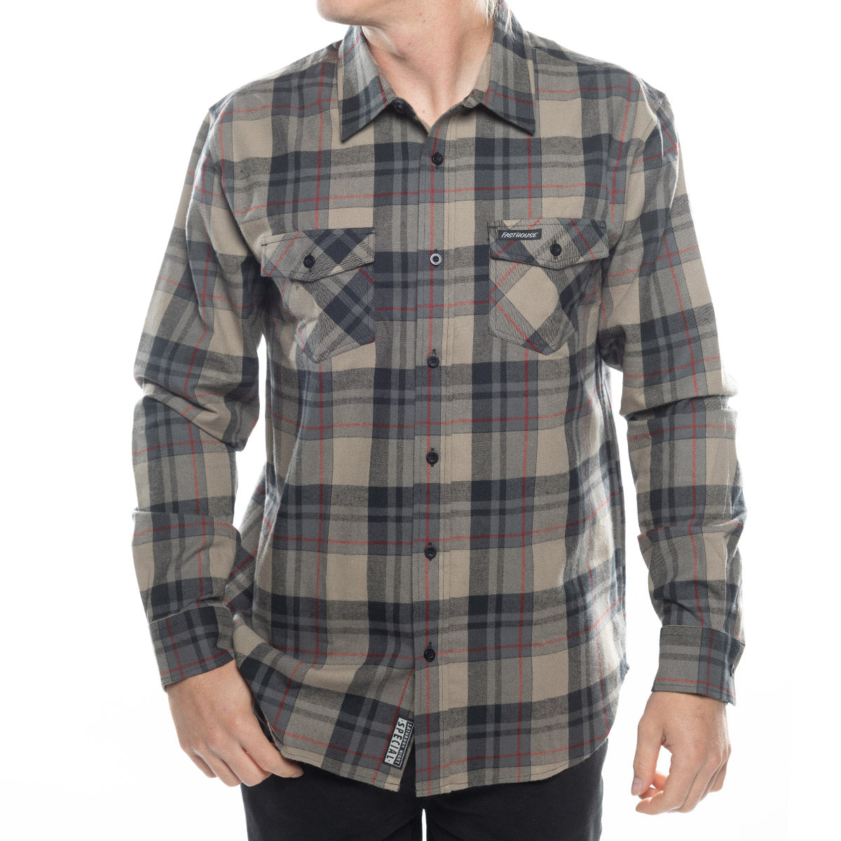 Saturday Night Special Flannel - Greige/Black