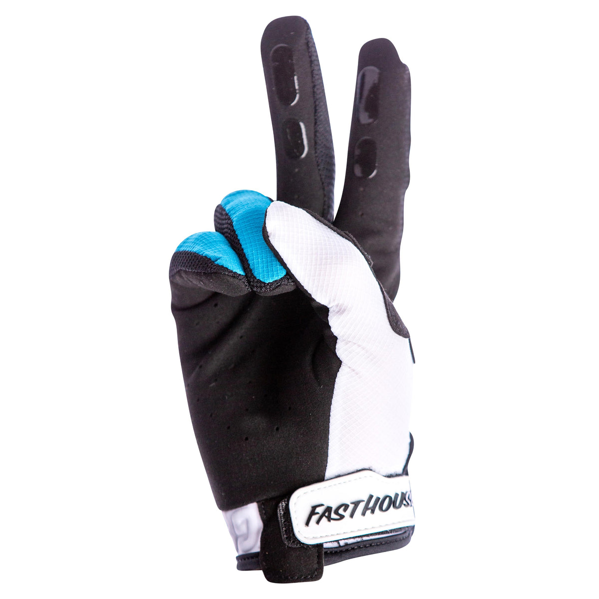 Grindhouse Pro Apex Glove, White/Electric Blue