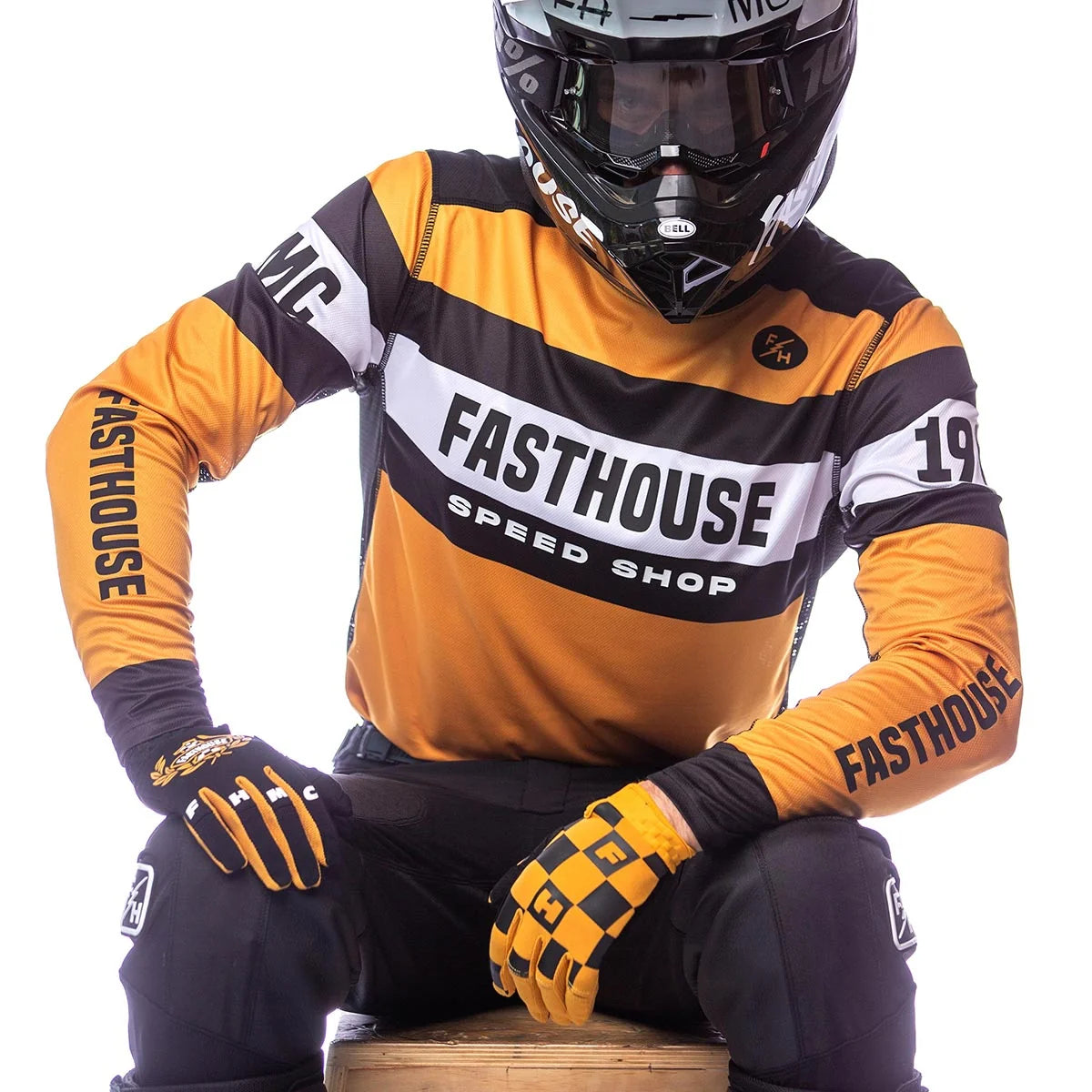 Grindhouse Analogue LS Jersey, Vintage Gold/Black