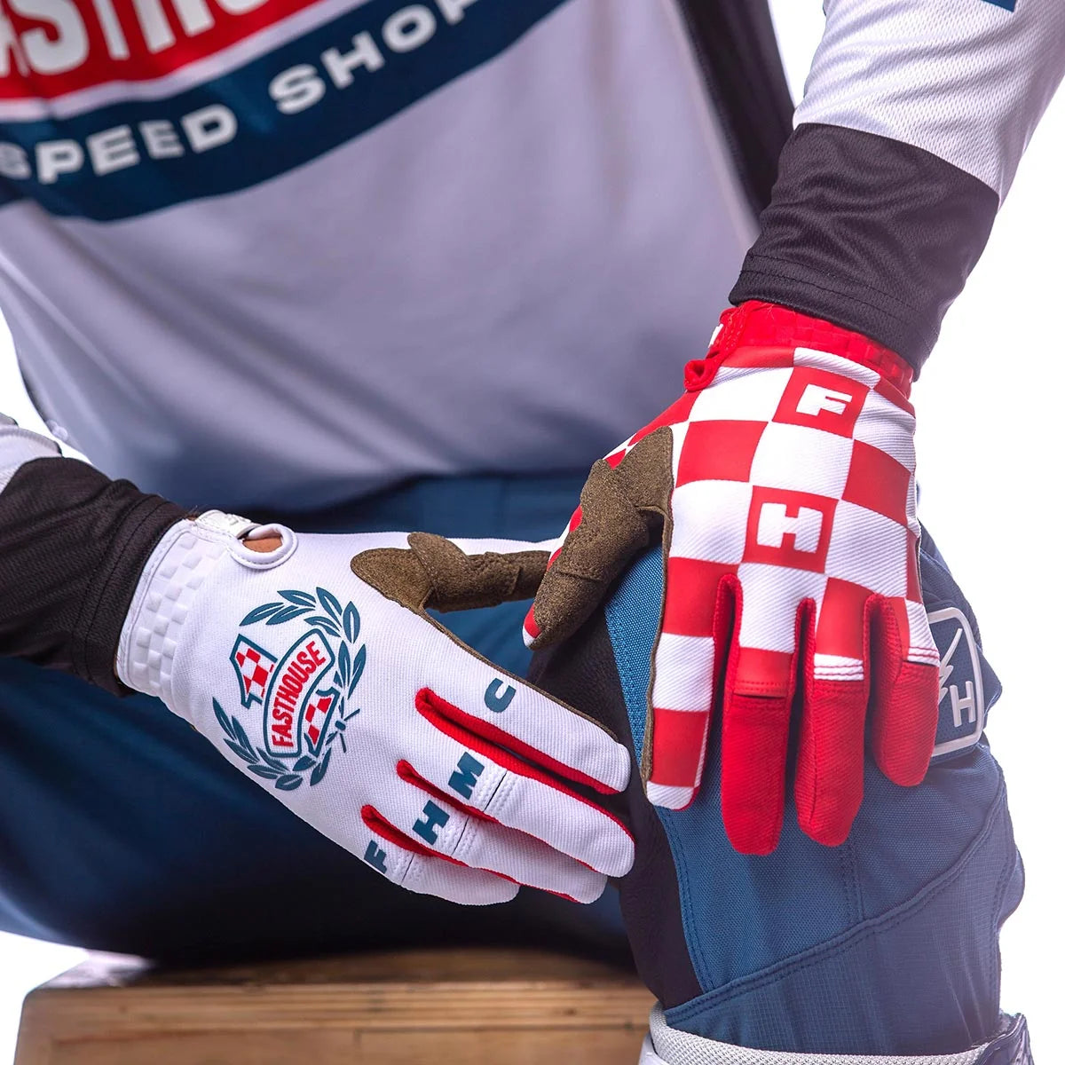Speed Style Hero Glove, White/Red