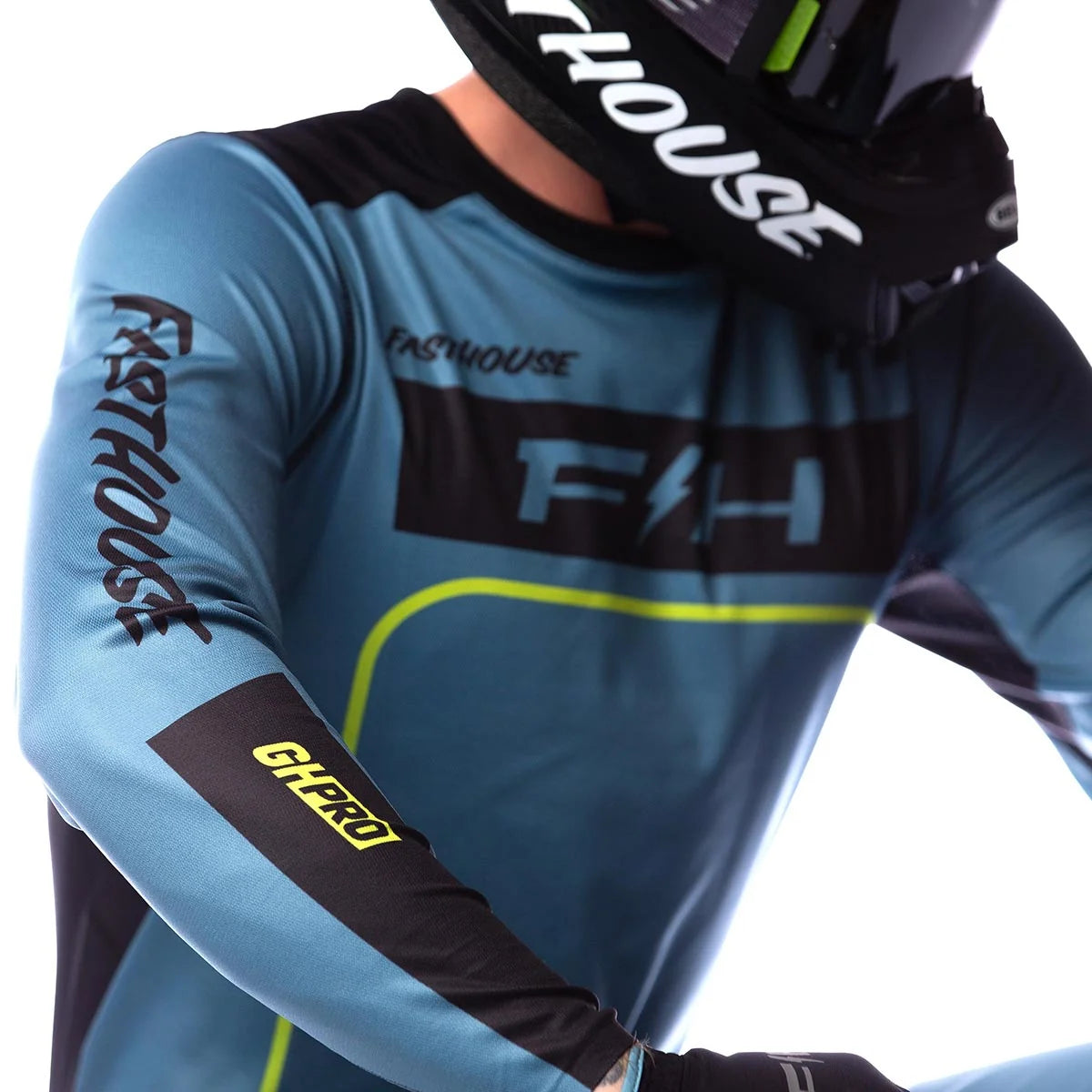 Grindhouse Pro Apex LS Jersey, Slate/Flo Green