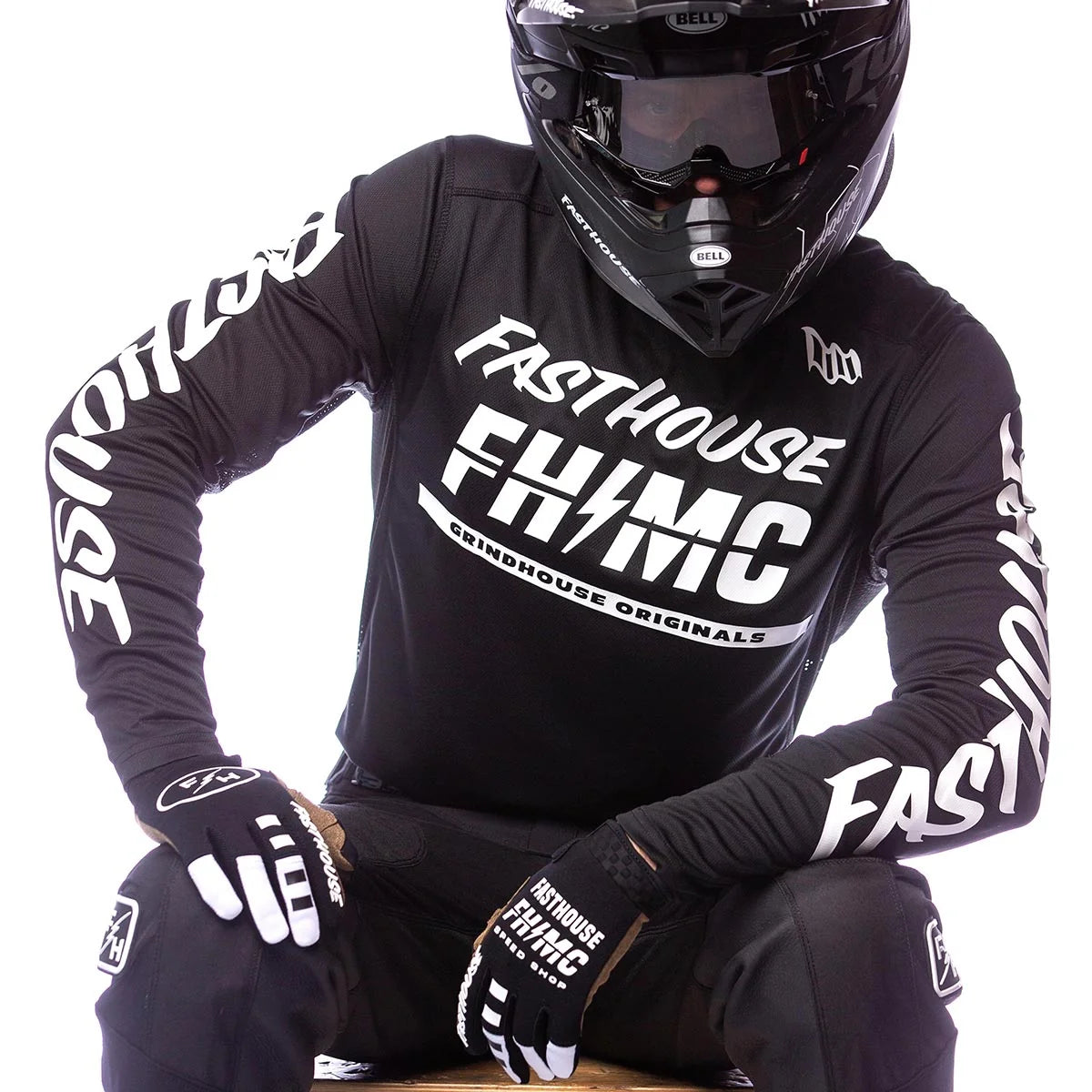Grindhouse Score LS Jersey, Black/White