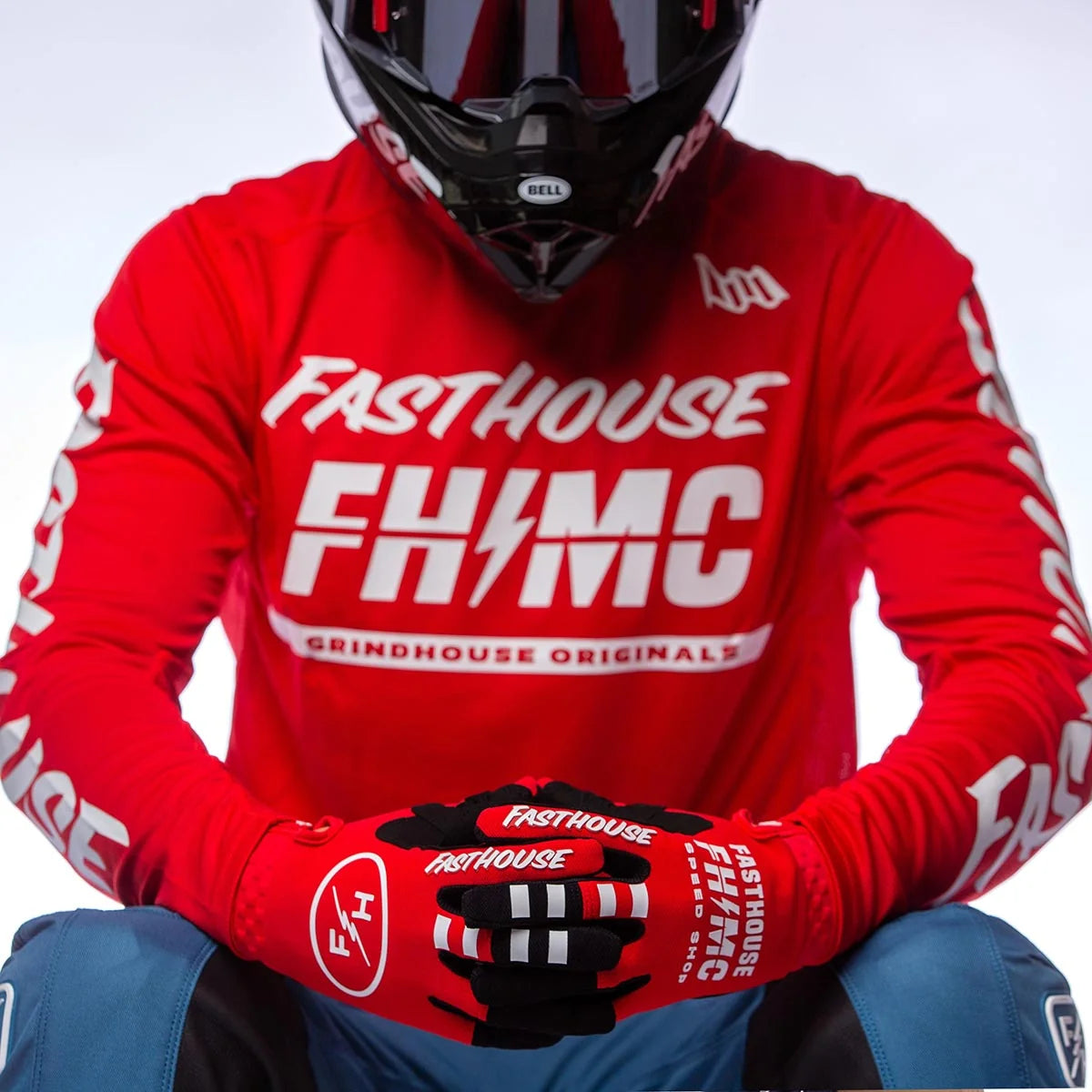 Grindhouse Score LS Jersey, Red/White