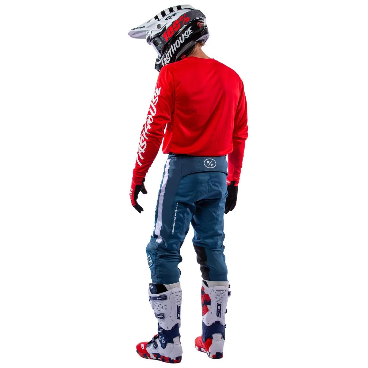 Grindhouse Score LS Jersey, Red/White