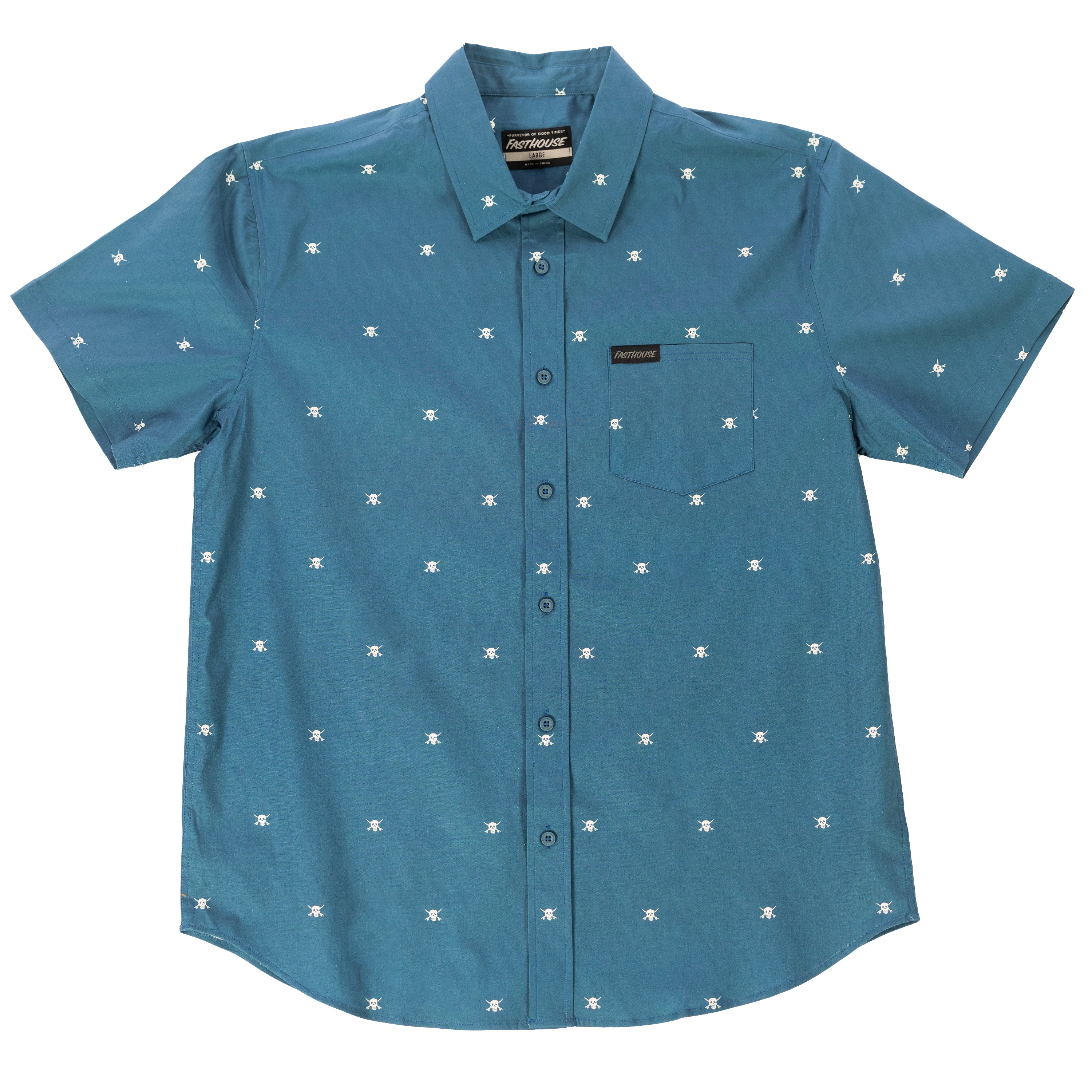 Jasper Button Up Shirt - Vintage Blue