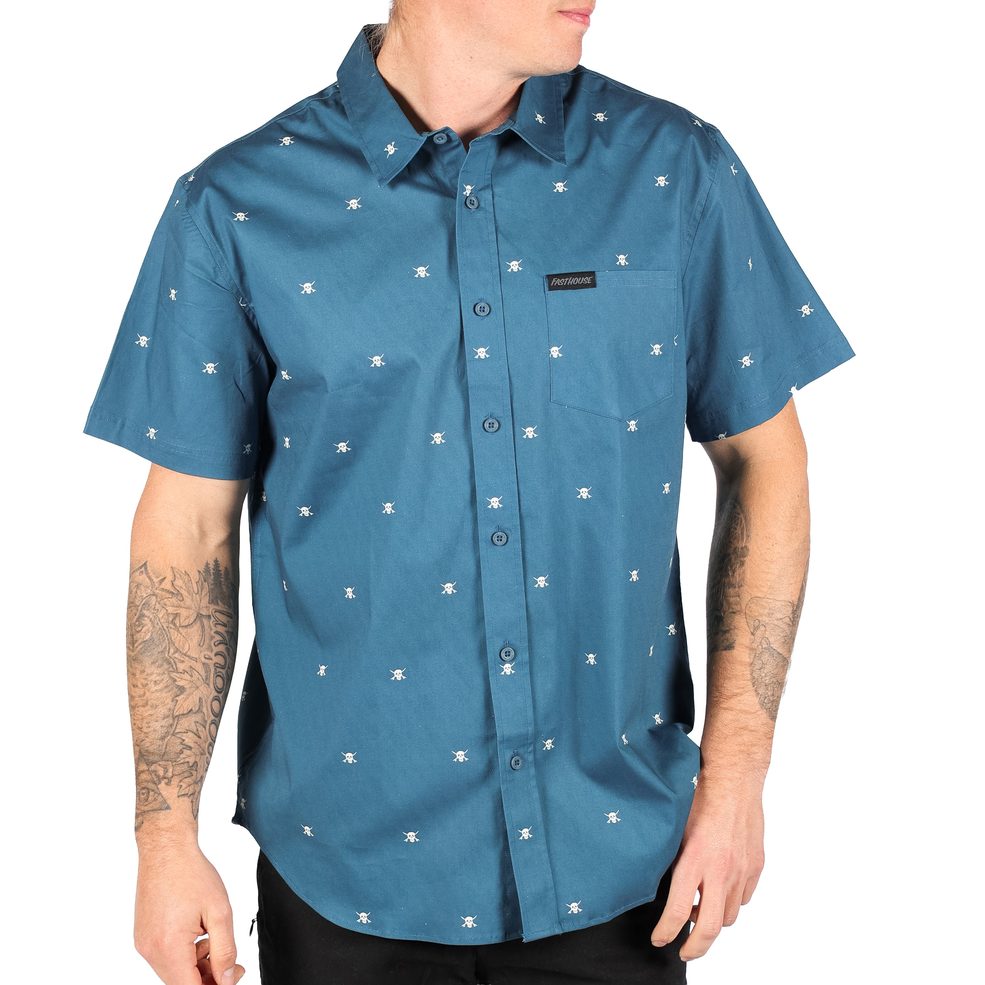 Jasper Button Up Shirt - Vintage Blue
