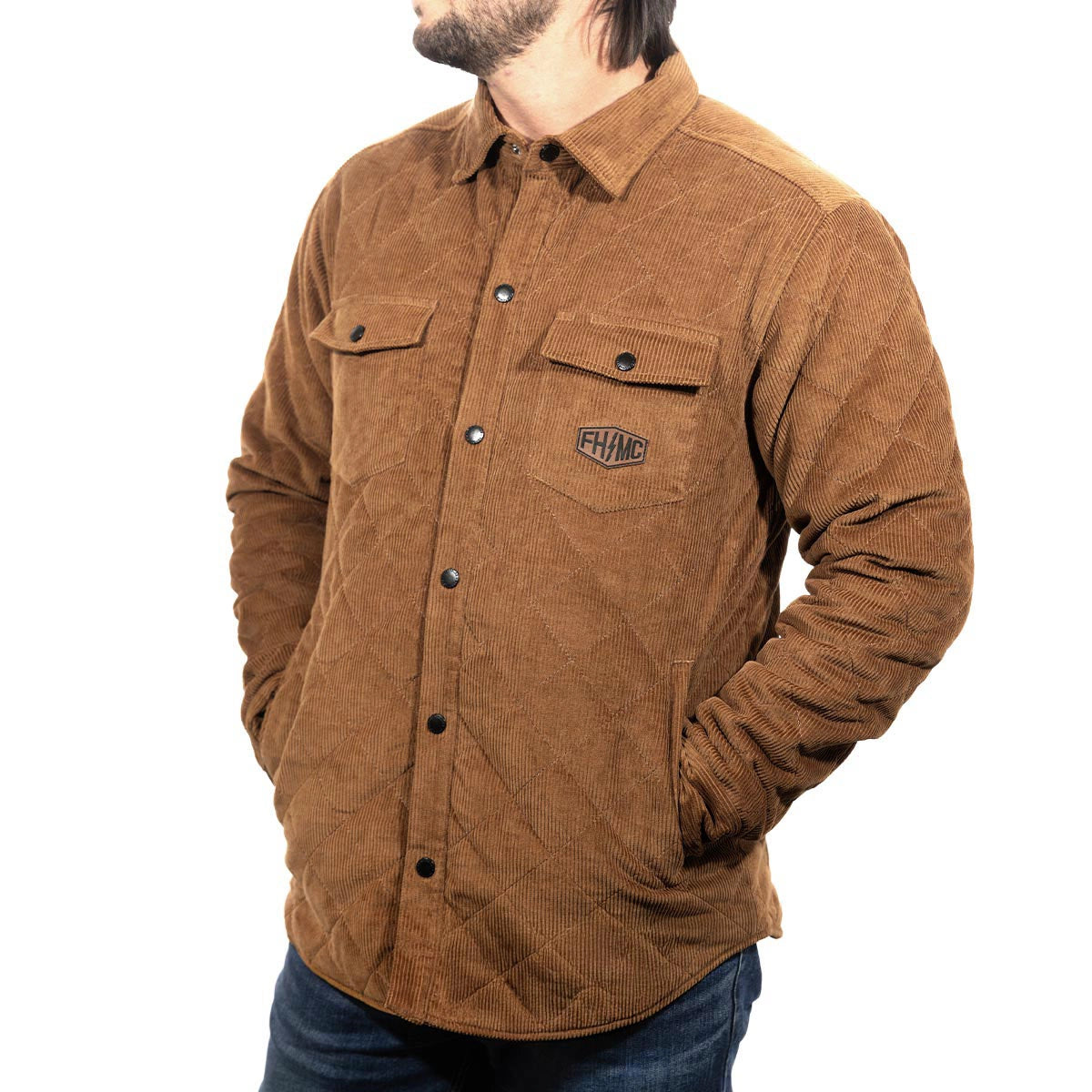 Jawbone Quilted Shacket, Camel