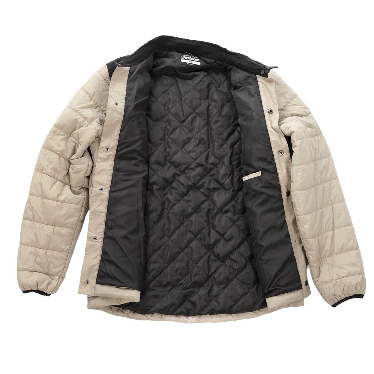Logan Puffer Jacket Greige/Black