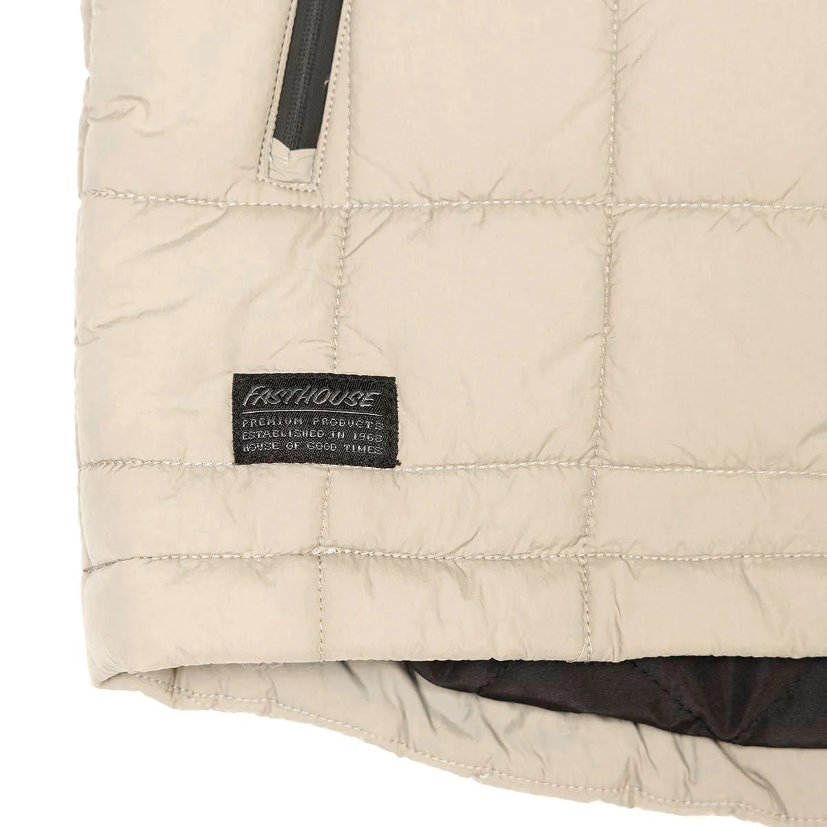 Logan Puffer Jacket Greige/Black