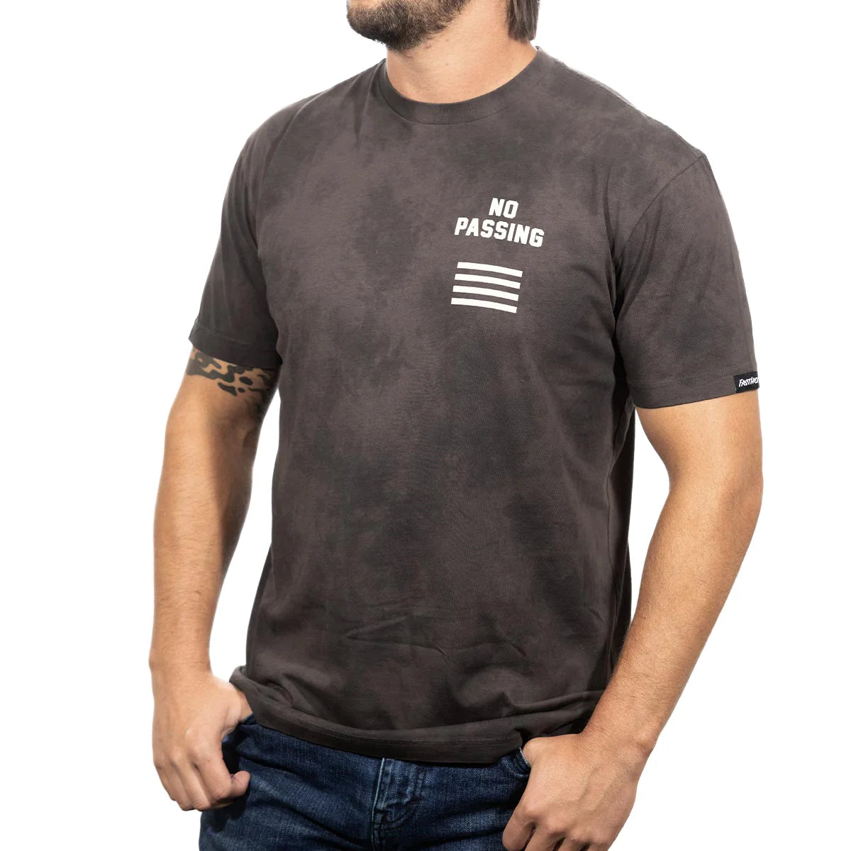 No Pass SS Tee, Black Crystal Wash