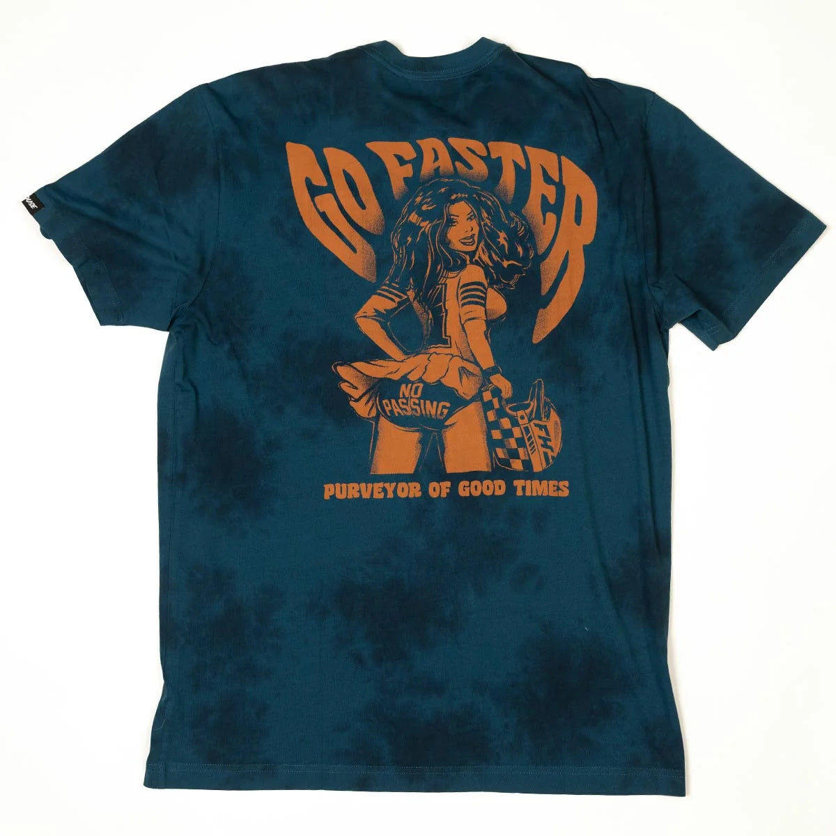 No Pass SS Tee, Indigo Crystal Wash